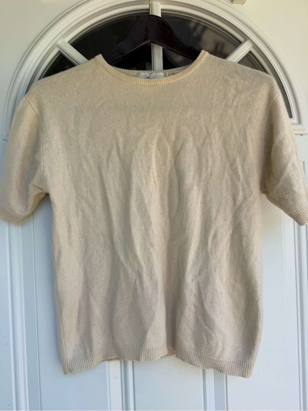 Lane Bryant Cream Knit Crewneck Sweater